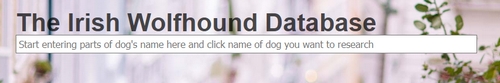 The Irish Wolfhound Database